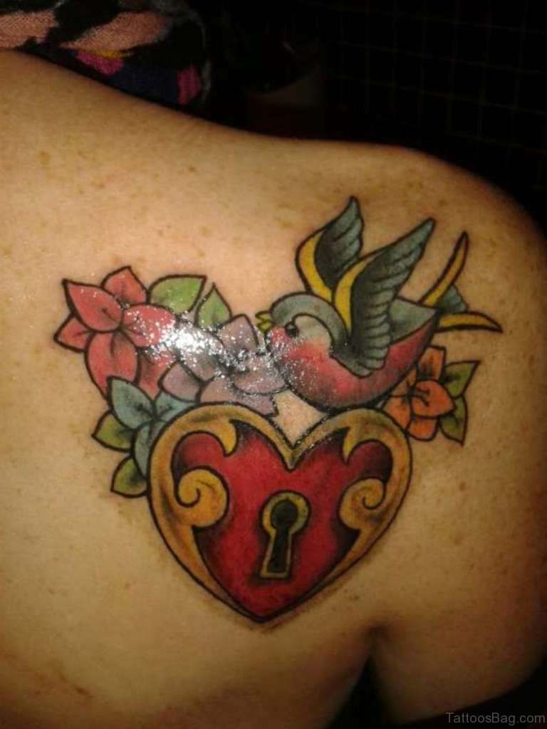 Swallow Tattoo On Back 27