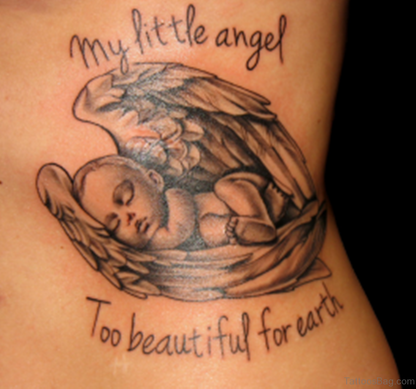 60 Pleasant Memorial Angel Tattoos For Back