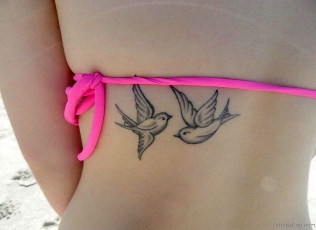 Swallow Tattoo On Back 113