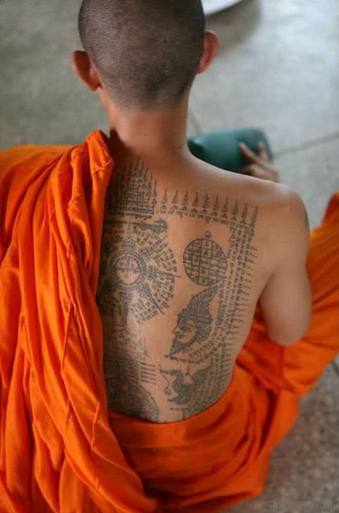 22 Best Buddhist Monk Tattoo On Back