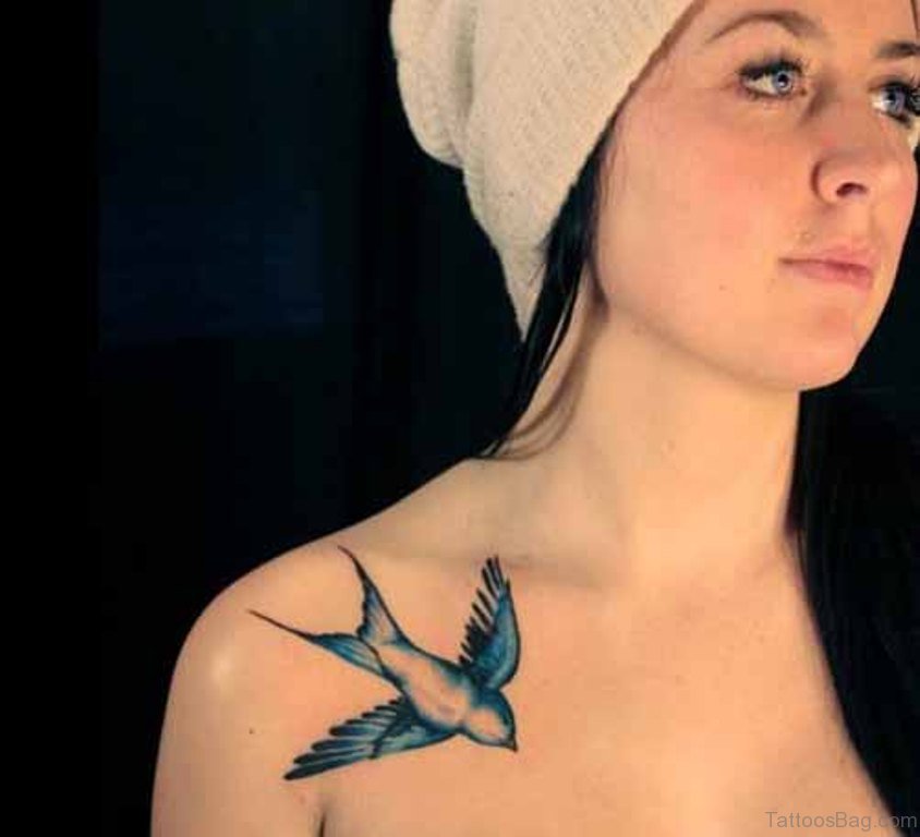 Image result for Bird Chest Tattoo for women