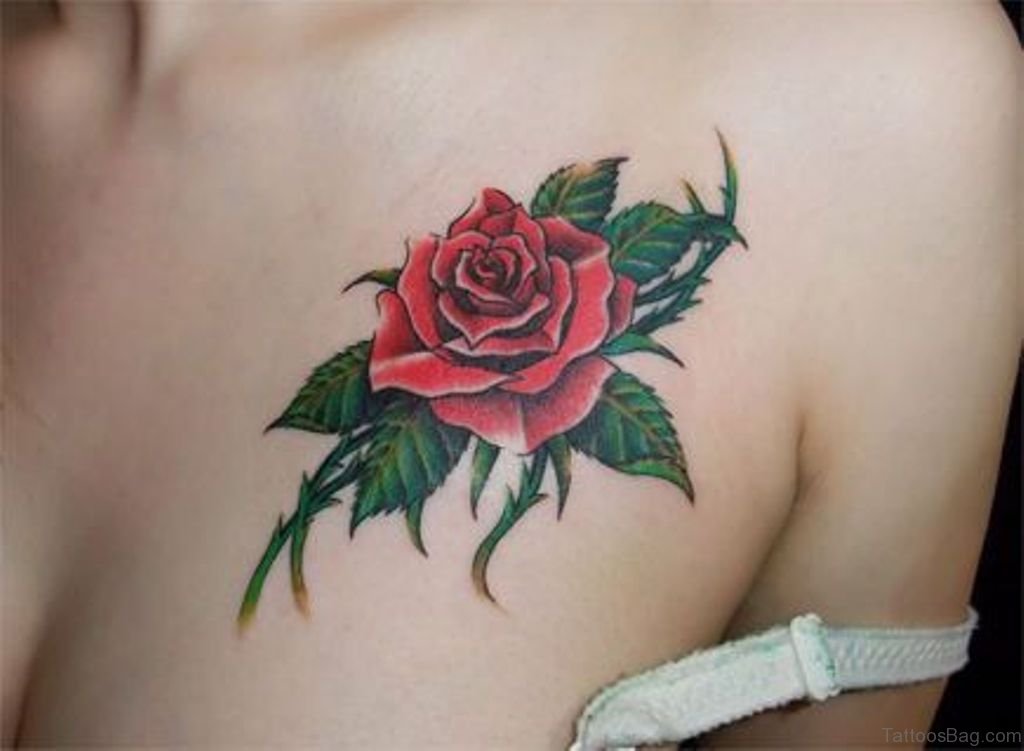 85 Mind Blowing Rose Tattoos On Chest