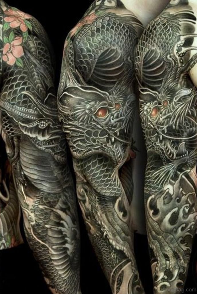 50 Best Dragon Tattoos On Full Sleeve