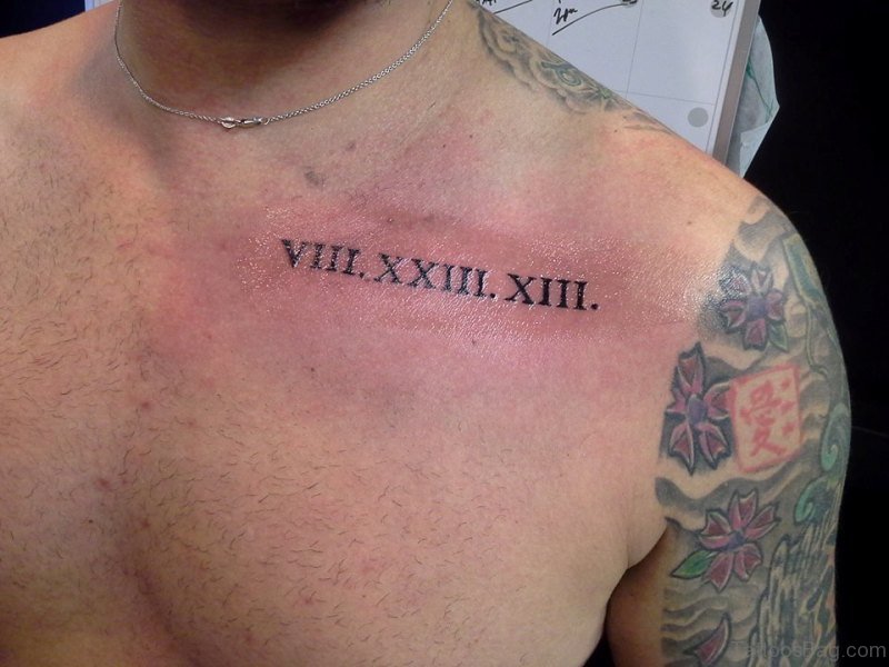64 Roman Numeral Tattoos On Shoulder