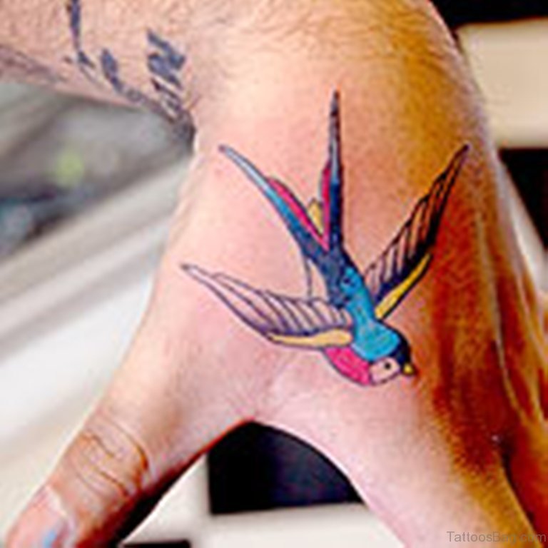 Swallow Tattoo Hand 44