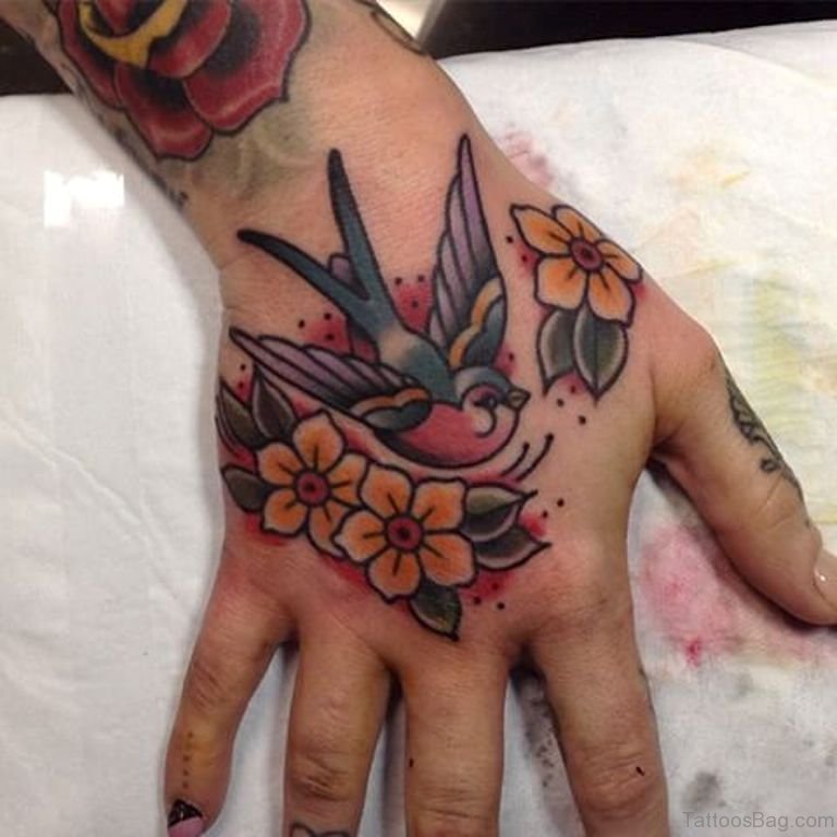 Swallow Tattoo Hand 10