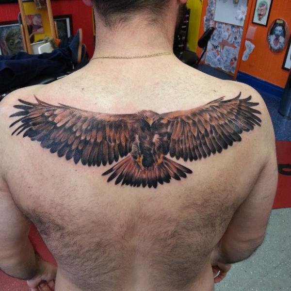 60 Impressive Eagle Tattoos On Back - Tattoo Designs – 