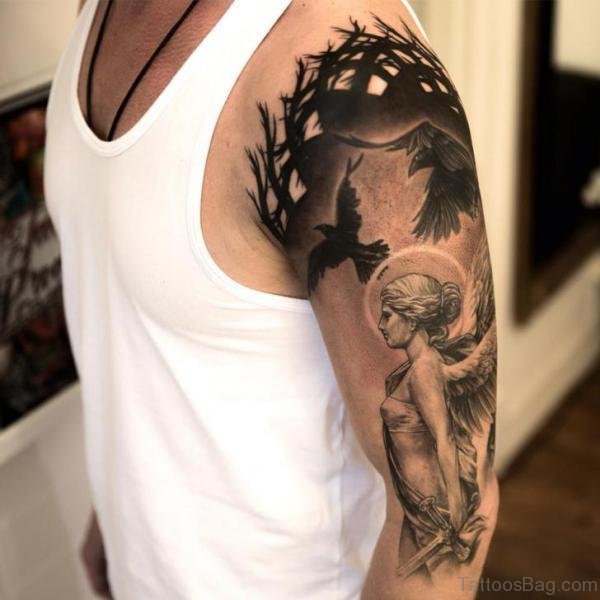 40 Mind Blowing Angel Shoulder Tattoos Design - Tattoo Designs –  