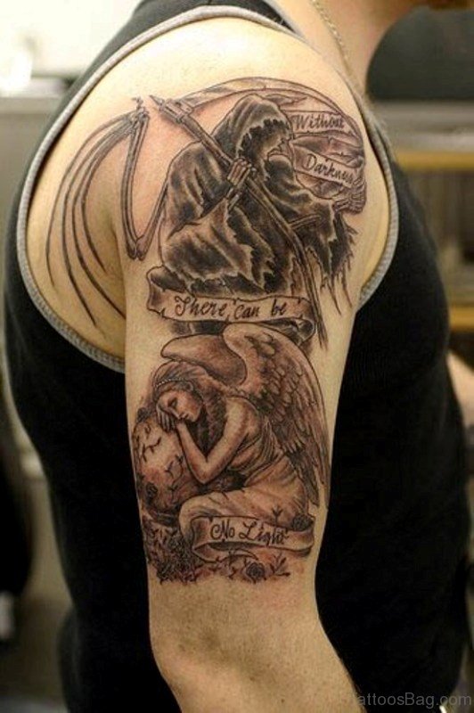 70 Sublime Angel Shoulder Tattoos - Tattoo Designs – 