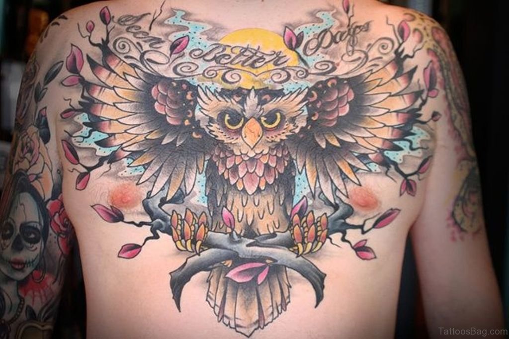 Elegant Owl Tattoo.