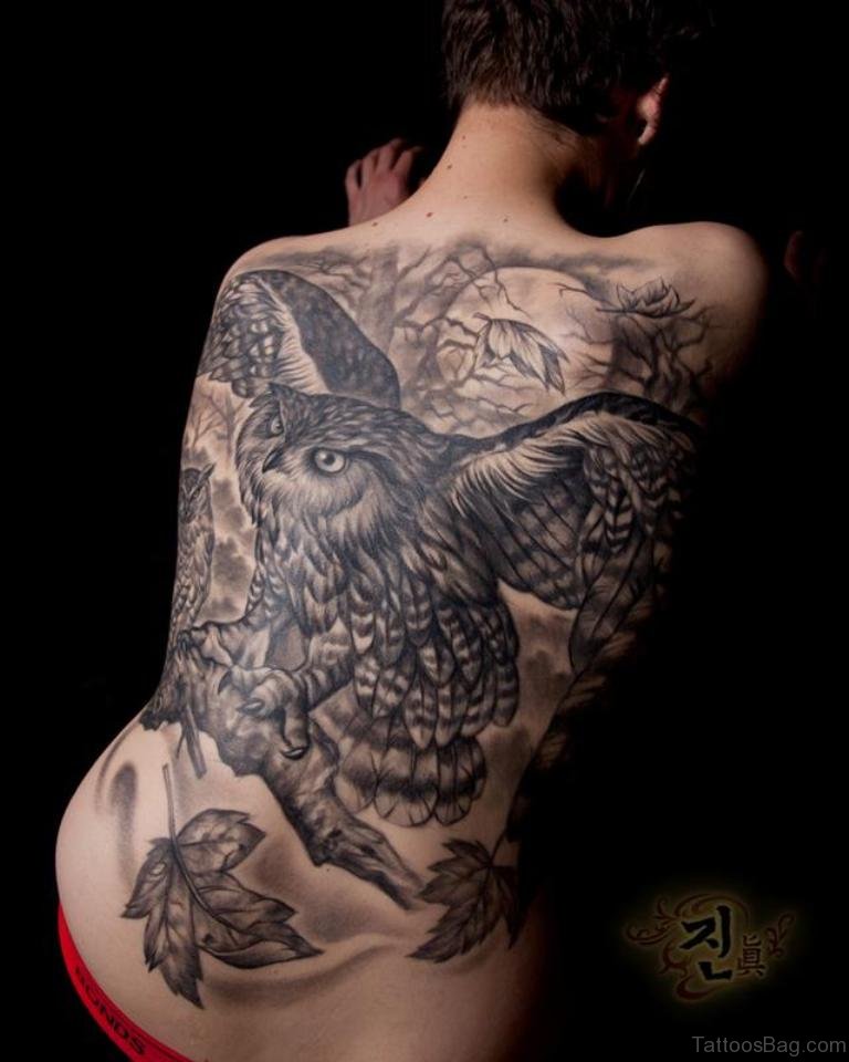 70 Brilliant Owl Tattoos For Back - Tattoo Designs – TattoosBag.com