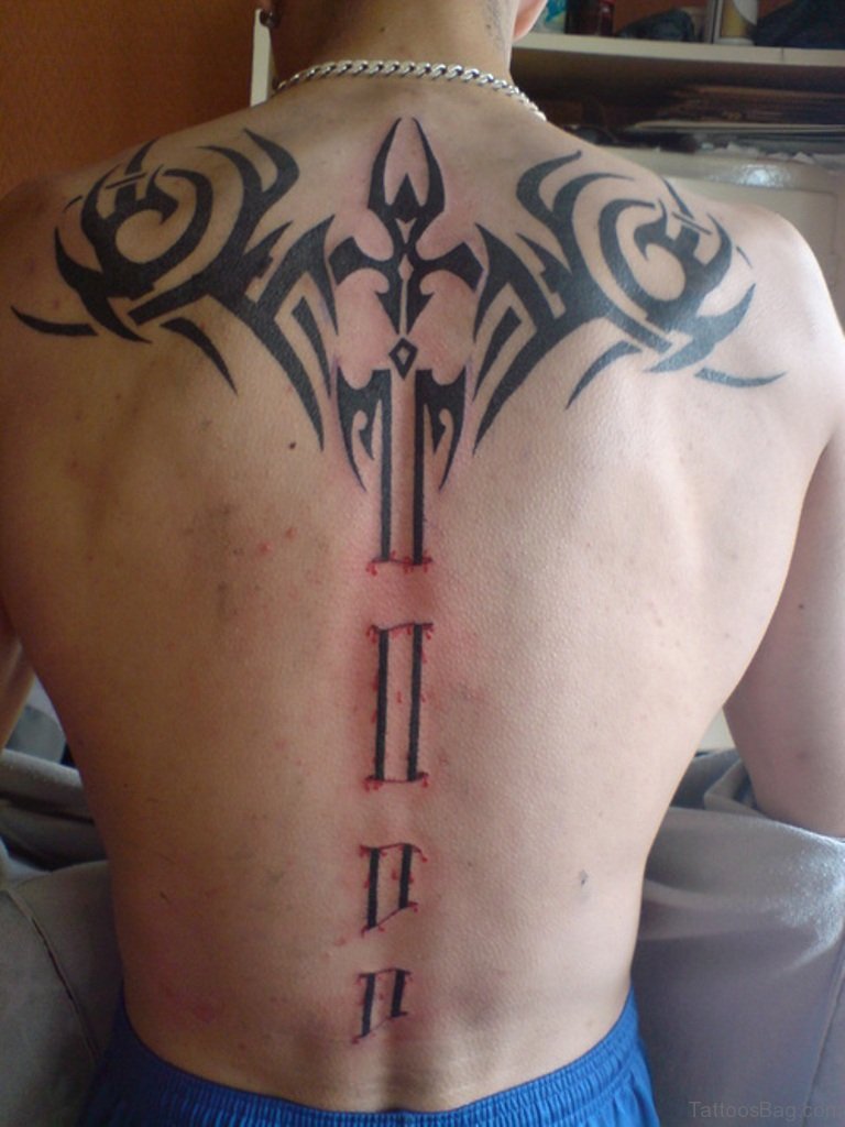 40 Elegant Sword Tattoos For Back
