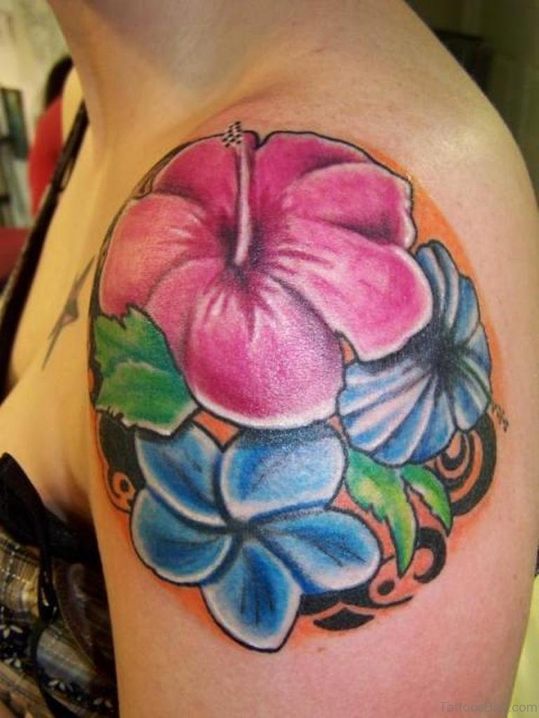 43 Hibiscus Shoulder Tattoo Designs - Tattoo Designs – 