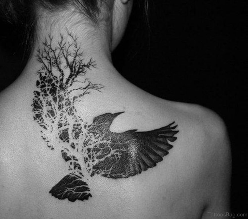 38 Top Crow Tattoos For Back - Tattoo Designs – 