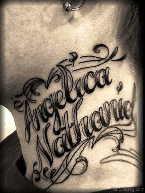 Angelica Name Letter Tattoo.