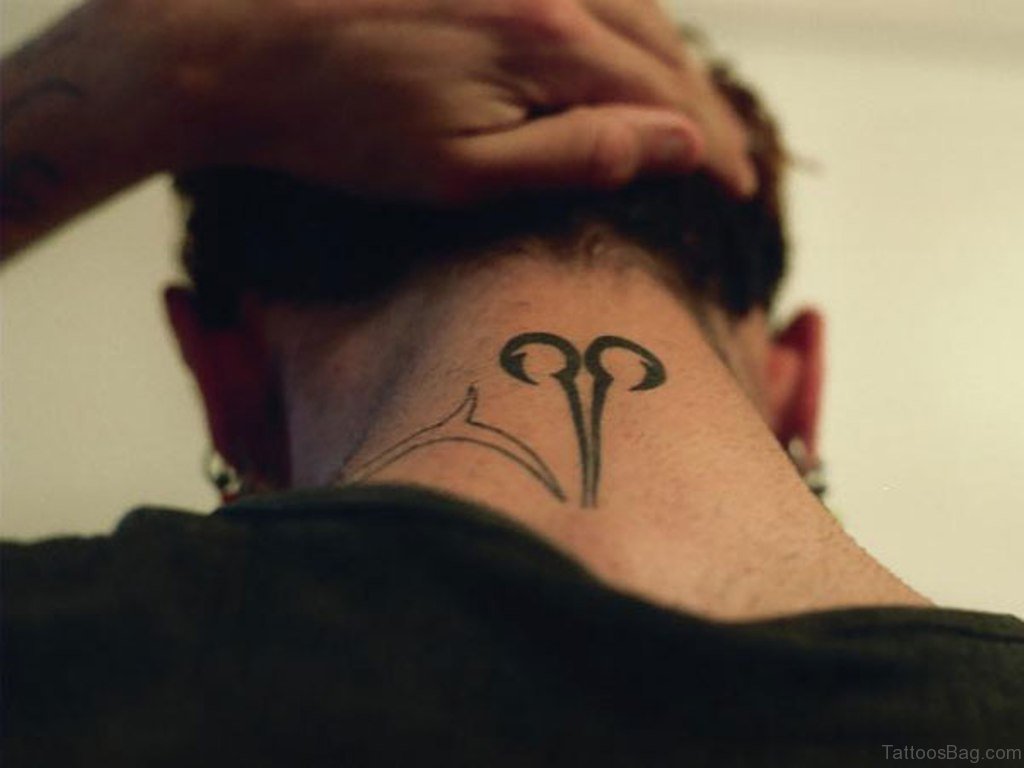 14 Sweet Zodiac Aries Neck Back Tattoos - Tattoo Designs – TattoosBag.com