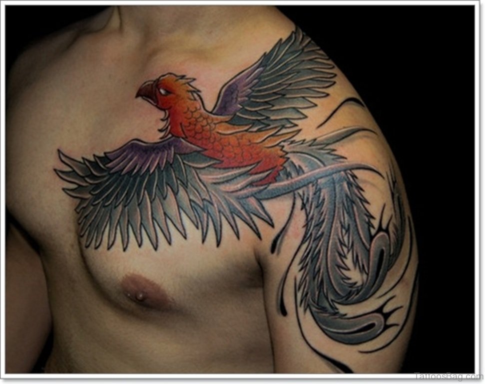 67 Funky Phoenix Tattoos For Chest - Tattoo Designs – 