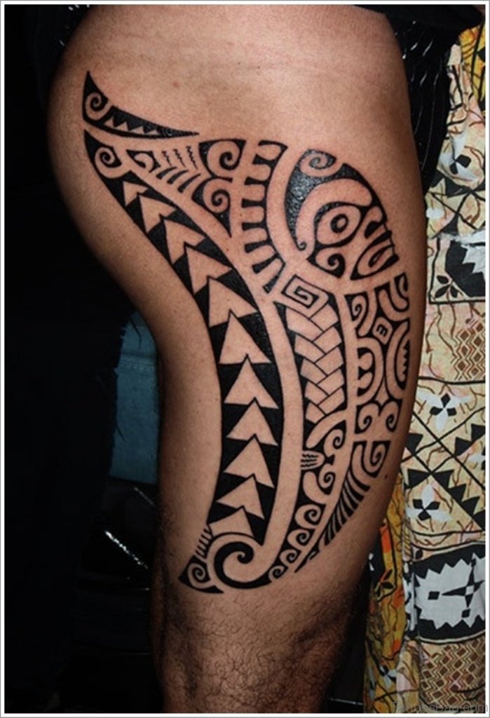 53 Classic Tribal Tattoos On Thigh - Tattoo Designs – 