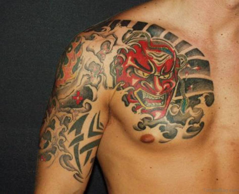 Best Devil Tattoo Design On Chest.