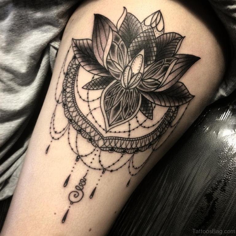 45 Best Lotus Flowers Tattoos On Thigh - Tattoo Designs – 