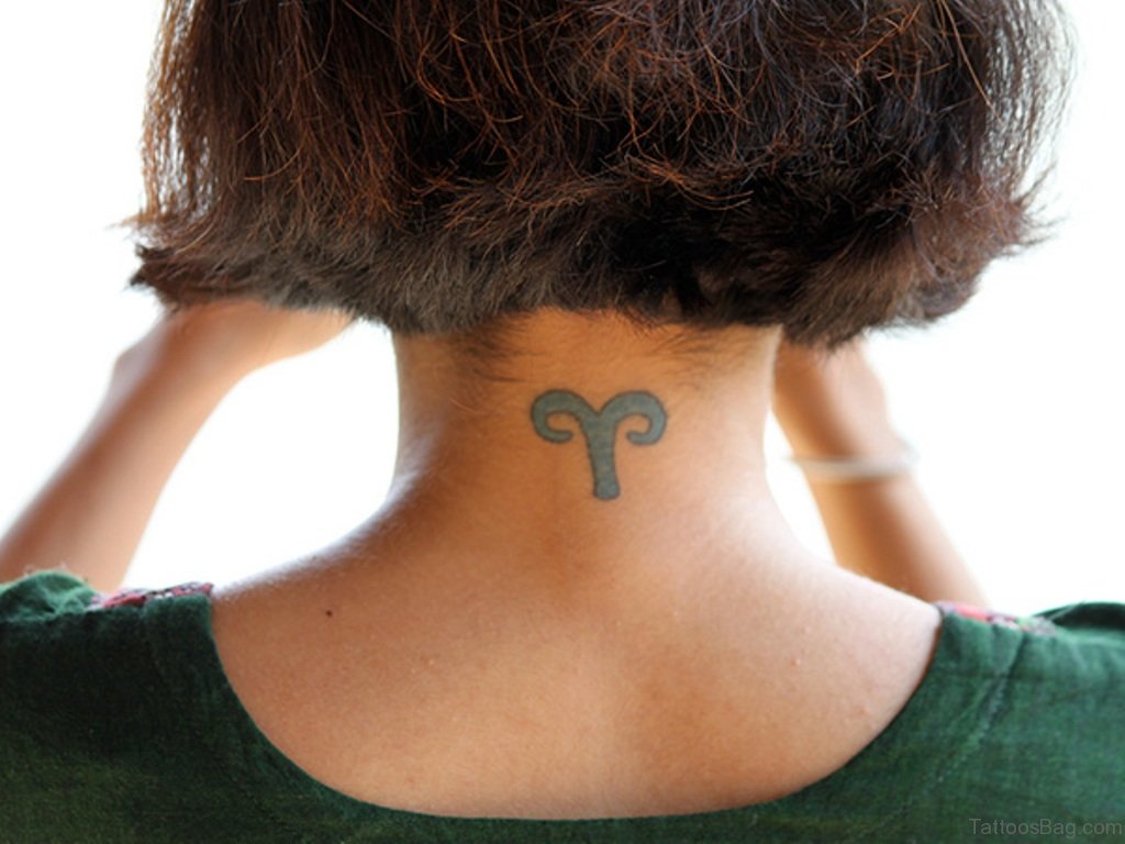 14 Sweet Zodiac Aries Neck Back Tattoos - Tattoo Designs – TattoosBag.com