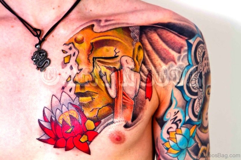 54 Dazzling Buddha Tattoo On Chest - Tattoo Designs – 