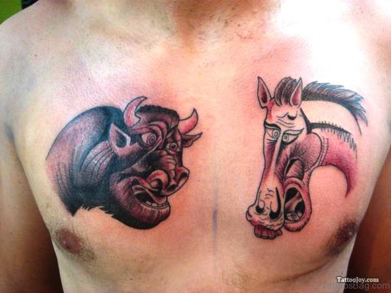 Мужчина бык и мужчина лошадь. Тату бык. Татуировка тельца. Тату быка на плече. Татуировка год лошади.