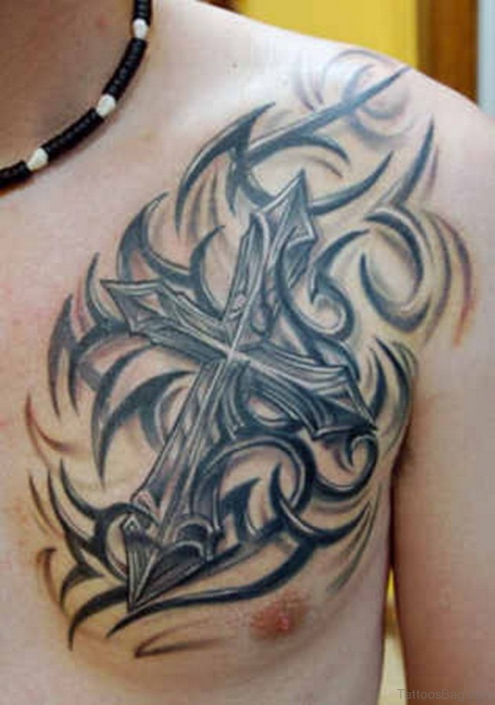 61 Stylish Tribal Tattoos On Chest - Tattoo Designs – TattoosBag.com