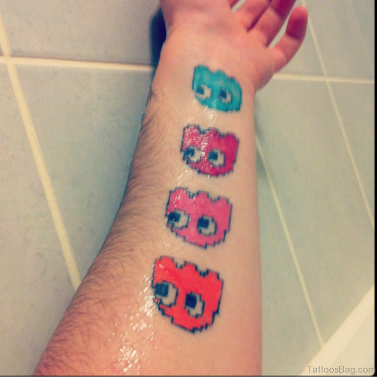 23 Cute Pacman Tattoos On Wrist - Tattoo Designs – 