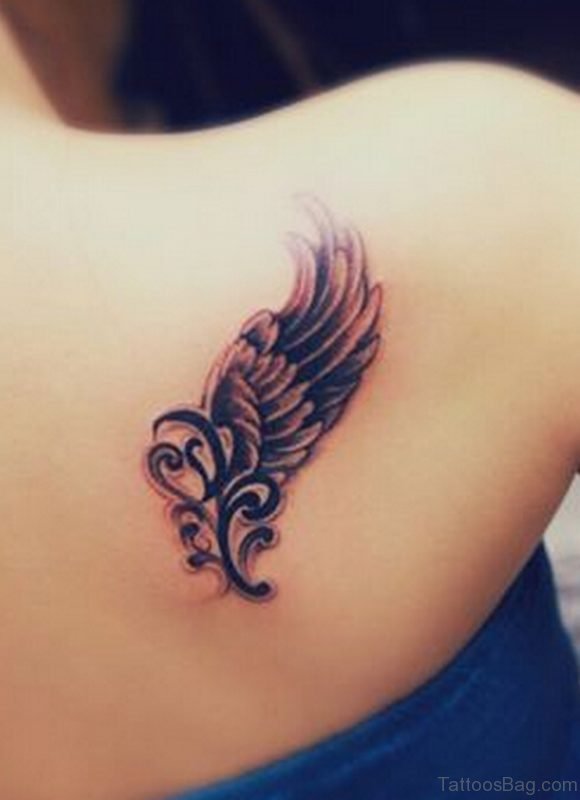 84 Amazing Angel Wings Shoulder Tattoos - Tattoo Designs – 