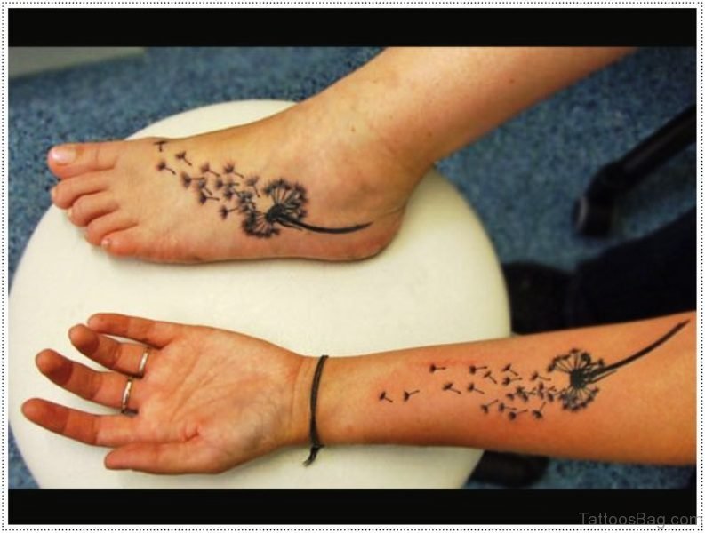 38 Impressive Dandelion Tattoos On Foot - Tattoo Designs – 