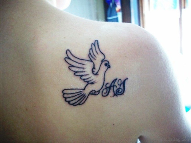 Dove Tattoo On Shoulder Back.
