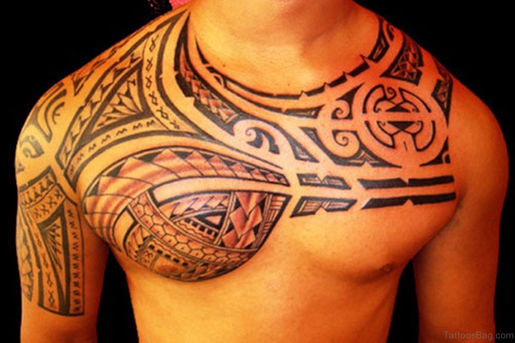 61 Stylish Tribal Tattoos On Chest - Tattoo Designs – 