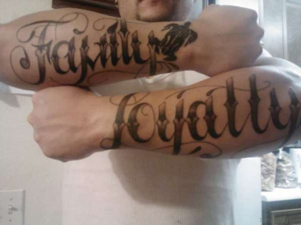 Family loyalty tattoo. 