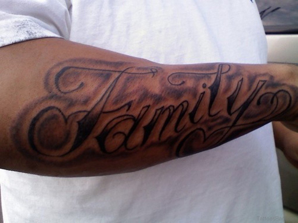 20 Best Family Wording Tattoo On Arm - Tattoo Designs – TattoosBag.com