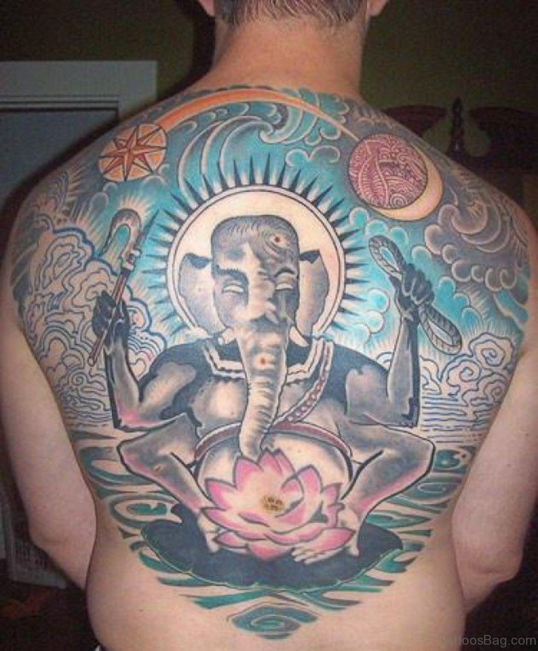 50 Classic Ganesha Tattoos On Back - Tattoo Designs – 