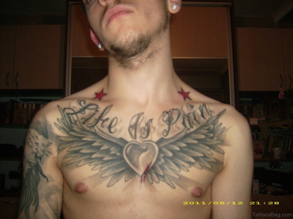 81 Alluring Wings Tattoo On Chest - Tattoo Designs – 