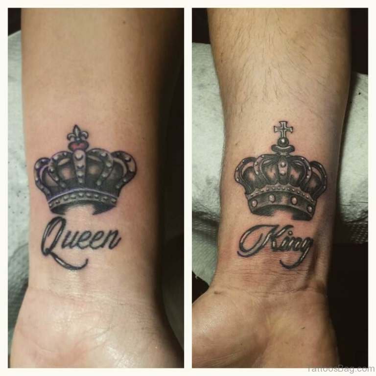 48 King And Queen Tattoos For Wrist - Tattoo Designs – 