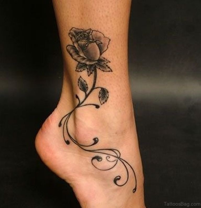 41Good Looking Rose Tattoos For Ankle - Tattoo Designs – 