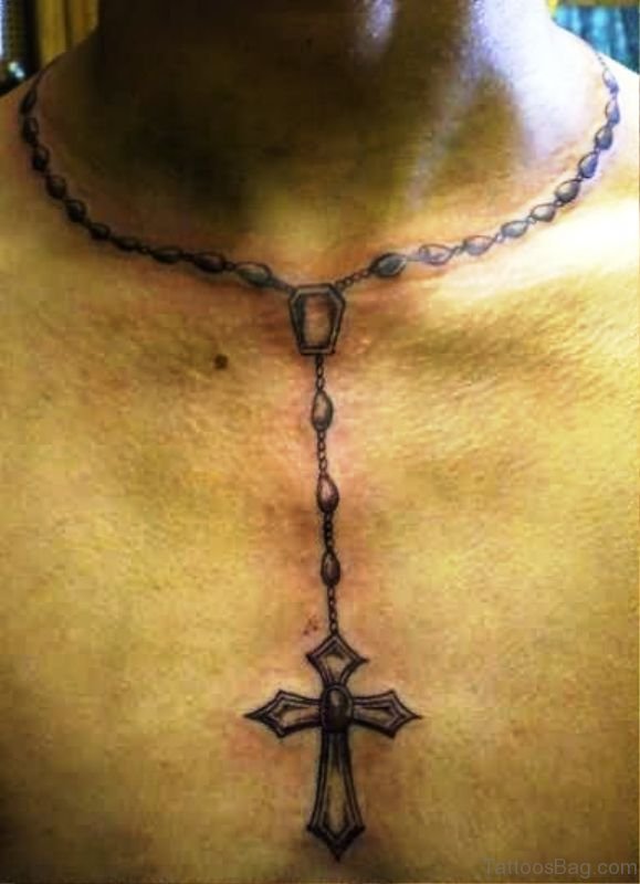 47 Superb Rosary Tattoos On Neck - Tattoo Designs – 