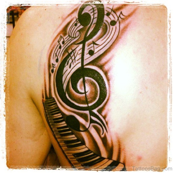 74 Musical Designer Shoulder Tattoos - Tattoo Designs – 