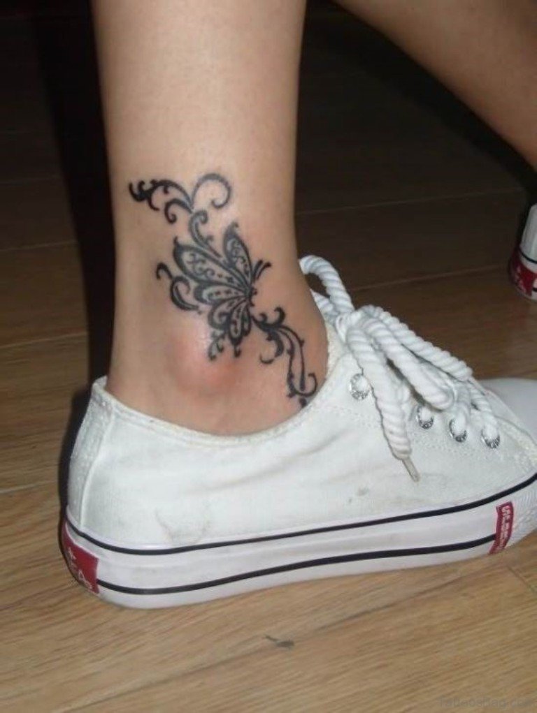 50 Excellent Butterfly Tattoos On Ankle - Tattoo Designs – 