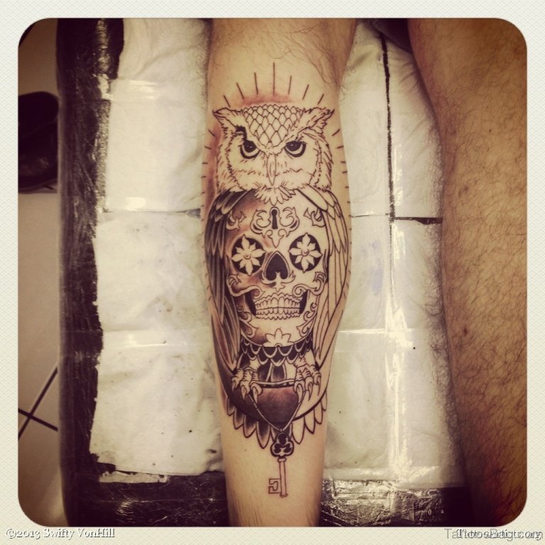 73 Elegant Owl Tattoos On Leg - Tattoo Designs – 