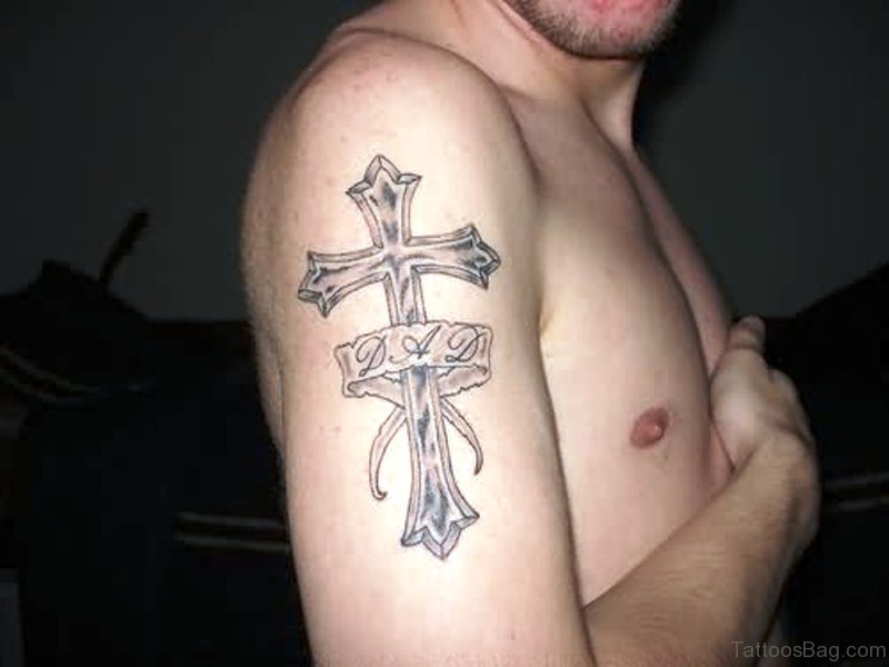 53 Awesome Cross Tattoos On Shoulder - Tattoo Designs – TattoosBag.com