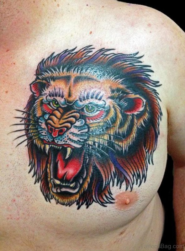 85 Good Looking Lion Tattoos For Chest - Tattoo Designs – 