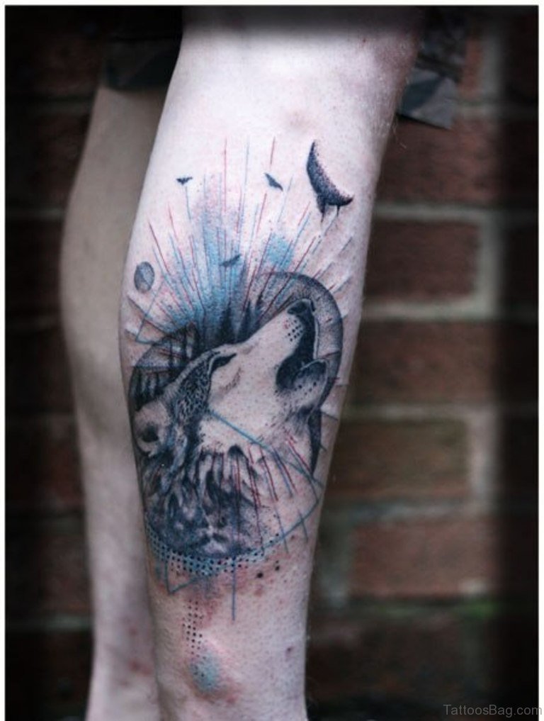 41 Marvelous Wolf Tattoos For Leg - Tattoo Designs – 