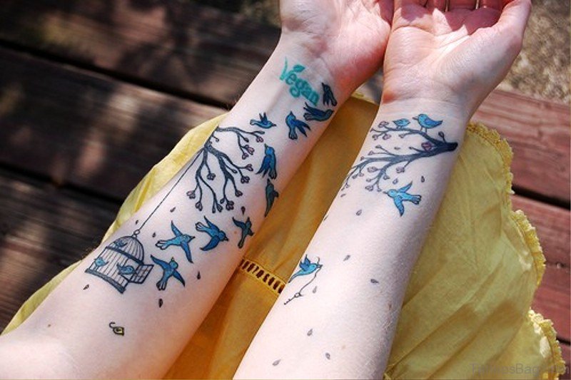 13 Cool Blue Bird Tattoos On Wrist - Tattoo Designs – 