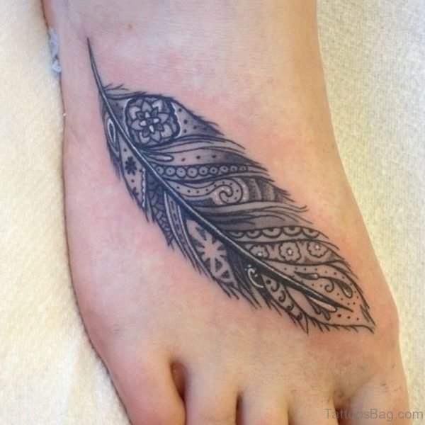 Awesome Feather Tattoo