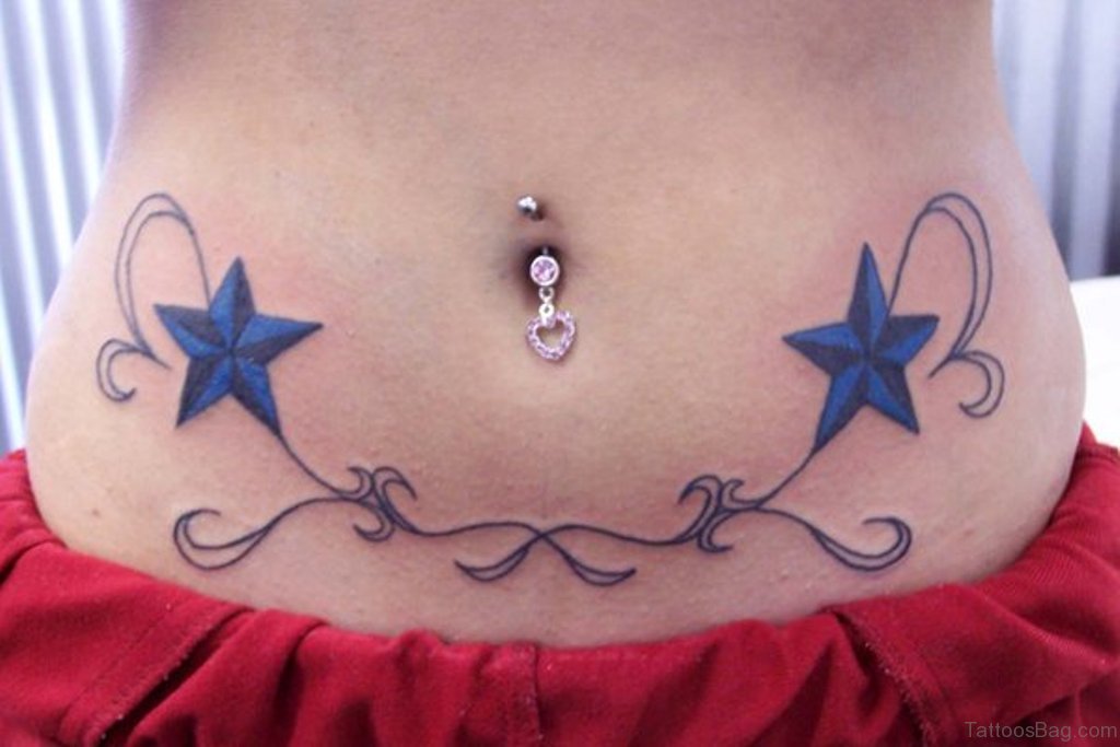 Blue Nautical Star Tattoo.