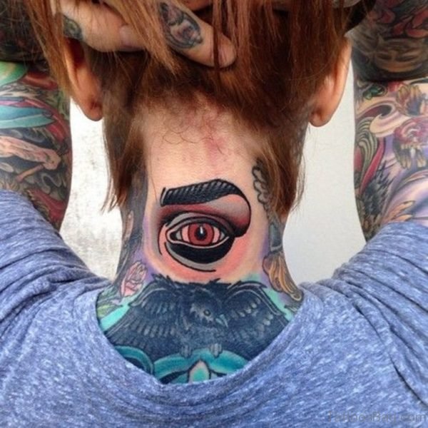 76 Excellent Eye Tattoos On Neck - Tattoo Designs – 